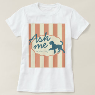 Custom Golden Doodle Name Terracotta Stripes Tee