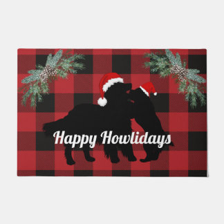 Custom golden retriever Christmas Happy Howlidays  Doormat