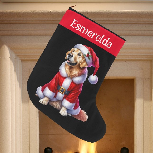 Custom Golden Retriever Christmas Stocking (Creator Uploaded)