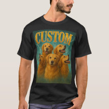 Custom Golden Retriever Dog Art T-Shirt – Cute Per