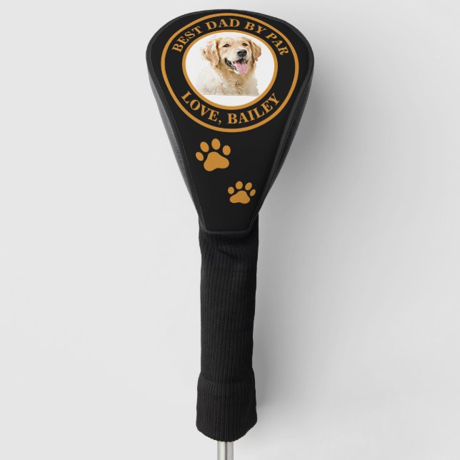 Custom Golden Retriever Dog Personalized Drawing Golf Head Cover (Front)