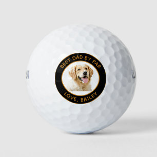 Custom Golden Retriever Dog Personalized Drawn Golf Balls