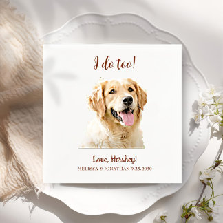 Custom Golden Retriever Dog Personalized I Do Too Napkin