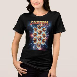 Custom Golden Retriever Dog T-Shirt Design – Light Tri-Blend Shirt