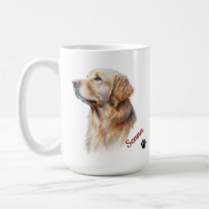 Custom Golden Retriever Personalized Pet Name Coffee Mug