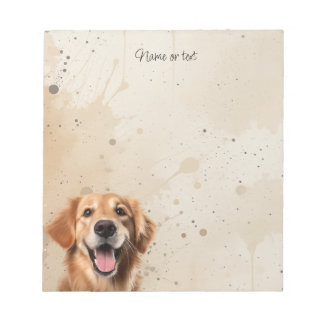 Custom Golden Retriever Pet Dog Animal Notepad