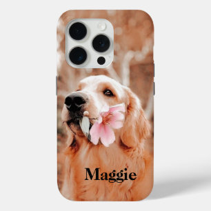 Custom Golden Retriever Photo – Dog Lover Gift iPhone 15 Pro Case
