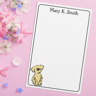 Custom Golden Retriever Puppy Cute Dog Art Stationery