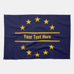 CUSTOM GOLDEN STARS kitchen towels