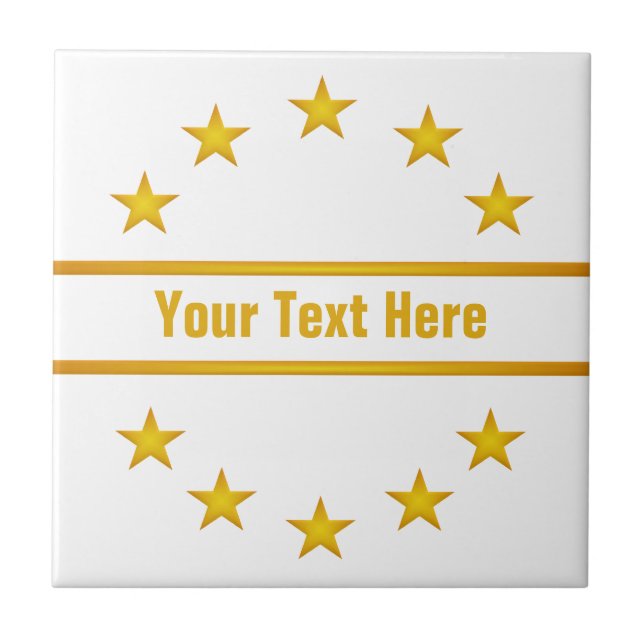 CUSTOM GOLDEN STARS tile (Front)