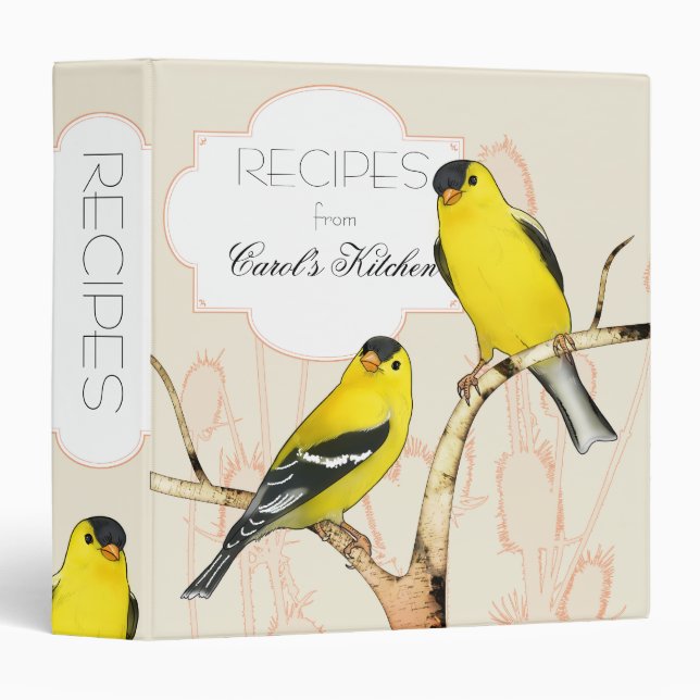 Custom Goldfinch Binder (Front/Spine)