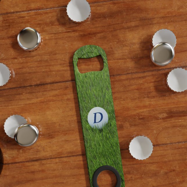 Custom Golf Ball Bar Clé Bouteille Ouvert pour les (Just add your initial and name. Great gift for golfers!)