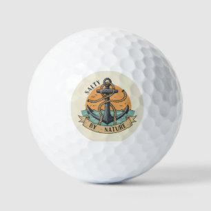 Custom golf ball set- Nautical gift