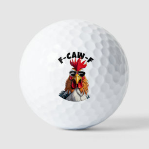 Custom Golf Balls - Humor F-Caw-F Inappropriate
