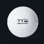 Custom golf balls with funny quote or name<br><div class="desc">Custom golf balls with funny quote or name. Monogrammed golf course balls | Personalize text. Personalized masculine monogram golf ball set with chic typography. Customizable template with custom name or classy monogrammed initial letters. Cute Birthday gift idea for golfers and golfing fans. Suitable for sporty men and women. Make one...</div>
