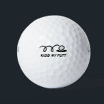 Custom golf balls with funny quote or name<br><div class="desc">Custom golf balls with funny quote or name. Monogrammed golf course balls | Personalize text. Personalized masculine monogram golf ball set with chic typography. Customizable template with custom name or classy monogrammed initial letters. Cute Birthday gift idea for golfers and golfing fans. Suitable for sporty men and women. Make one...</div>