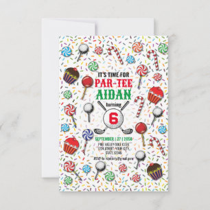 Custom Golf Birthday Par-Tee Design Invitation