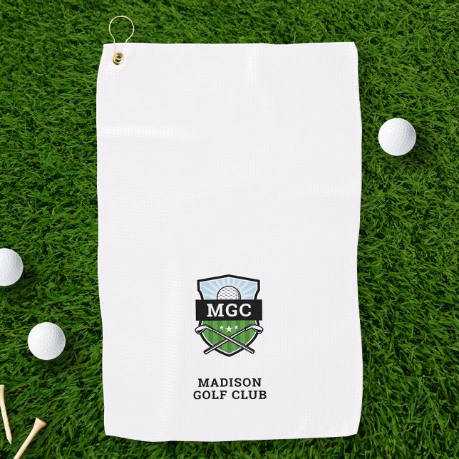 Custom Golf Club Crest Monogram Towel (Creator Uploaded)