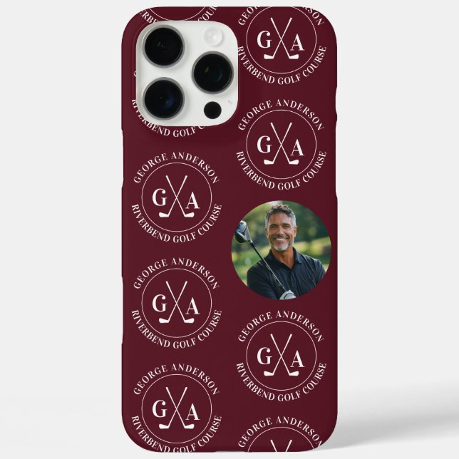 Custom Golf Club Headcover Personalized Monogram C Case-Mate iPhone Case (Back)