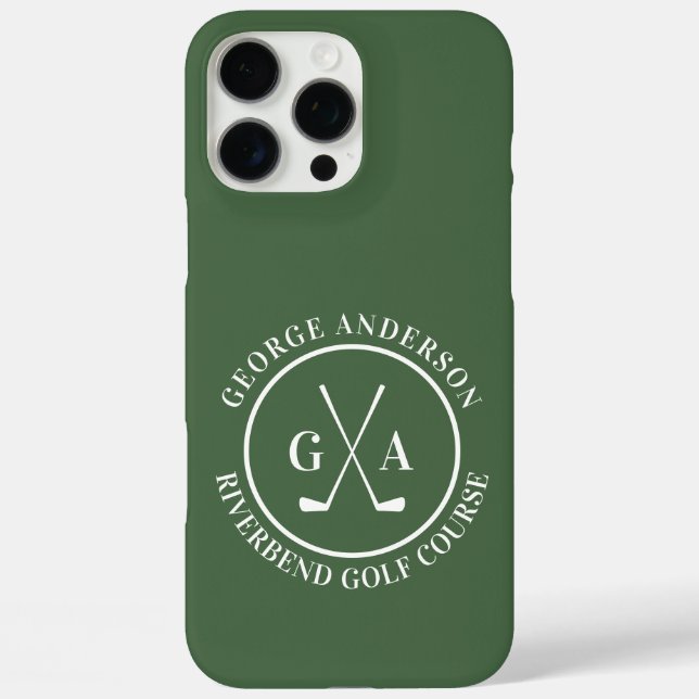 Custom Golf Club Headcover Personalized Monogram Case-Mate iPhone Case (Back)