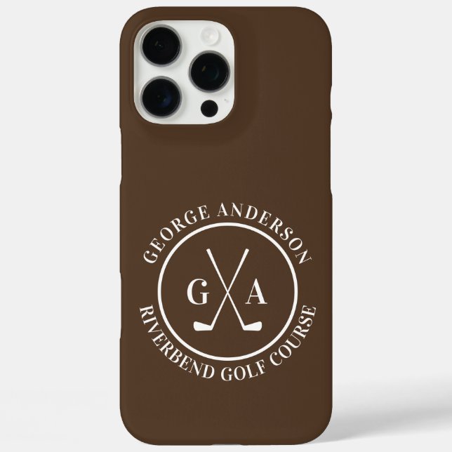 Custom Golf Club Headcover Personalized Monogram Case-Mate iPhone Case (Back)