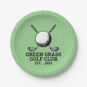 Custom Golf Club Logo Design Paper Plate