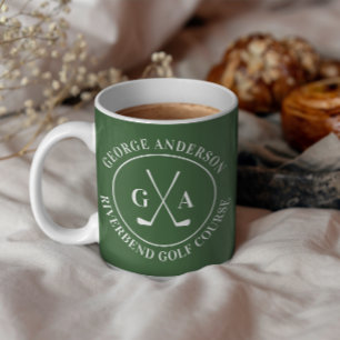 Custom Golf Club Logo Personalized Monogram Coffee Mug