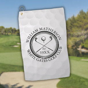 Custom Golf Club Name Golf Ball Towel