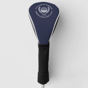 Custom Golf Club Name Personalized Navy Blue Golf Head Cover