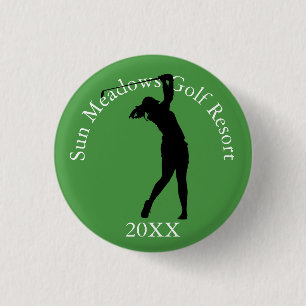Custom Golf Club Name Women's Hat Clip Ball Marker 1 Inch Round Button