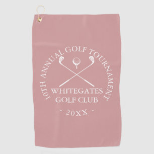 Custom Golf Club Tournament Dusty Rose Pink Towel