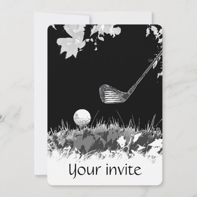 Custom Golf Course Birthday Party Invite (Front)