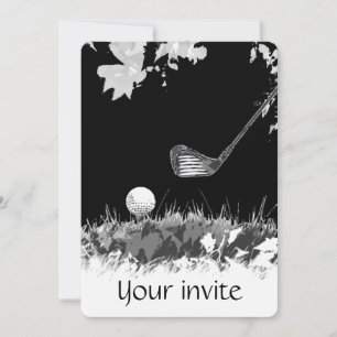 Custom Golf Course Birthday Party Invite