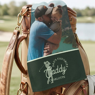 Custom Golf Dad Favourite Caddy Logo Head Towel