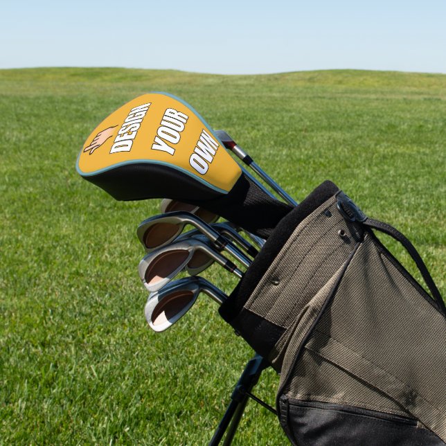 CUSTOM! Golf Driver Head Cover - Light Blue trim  (In Situ)