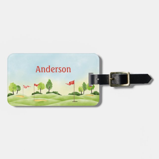 Custom Golf Luggage Tag (Front Horizontal)