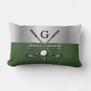 Custom Golf Monogram Design Lumbar Pillow