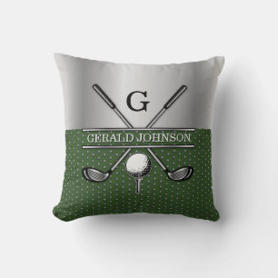 Custom Golf Monogram Design Throw Pillow