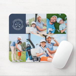 Custom Golf Multi Photo Monogram Fathers Day Mouse Pad