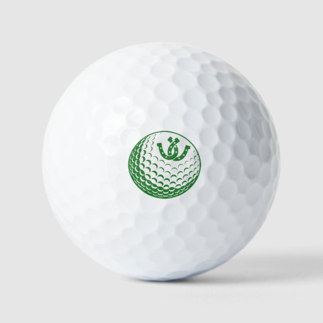 Custom Golf - Personalized Lucky Horseshoe graphic Golf Balls (Front)