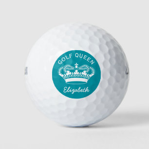 Custom Golf Queen Teal Crown Golf Balls