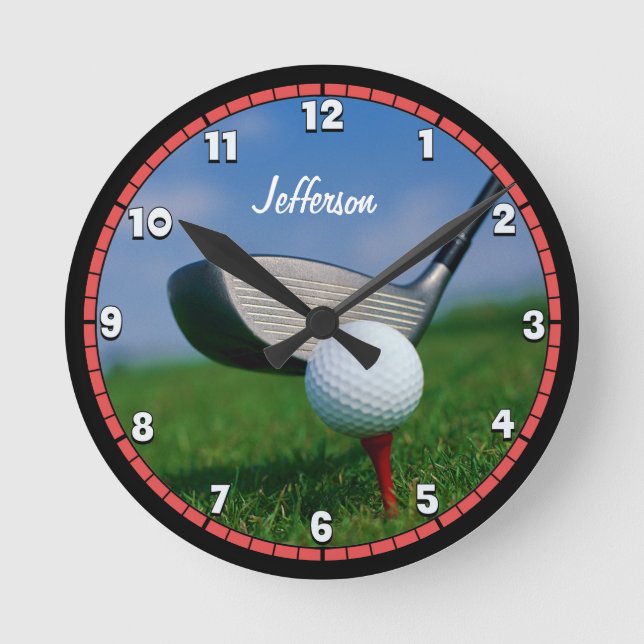 Custom Golf Round Clock (Front)