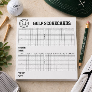 Custom Golf Scorecards Notepad