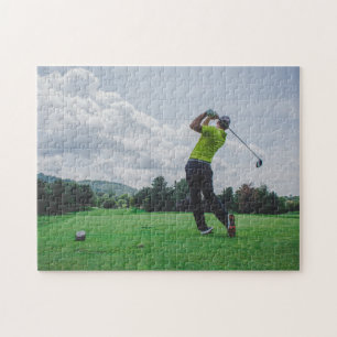 Custom Golf Sports Photo Template Jigsaw Puzzle