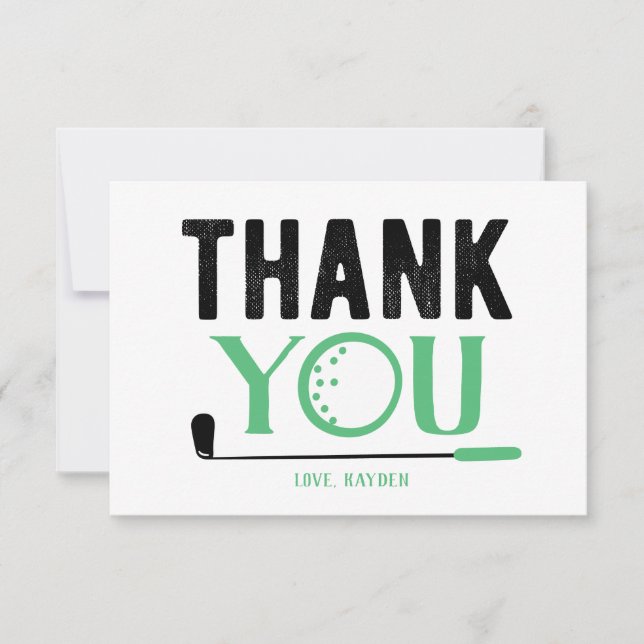 Custom Golf Thank You Card (Front)