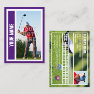 Custom Golf Trading Card - Royal Purple