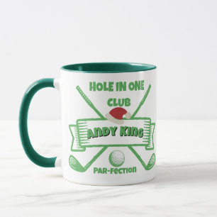 Custom Golfer Christmas Gift, Personalized Name Mug