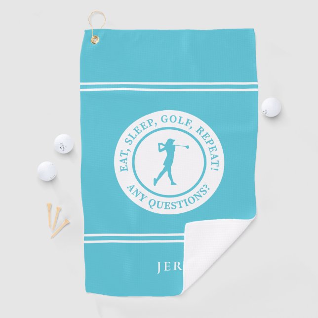 Custom Golfer Ladies Womens Fun Pro Sports Stylish Golf Towel (InSitu)