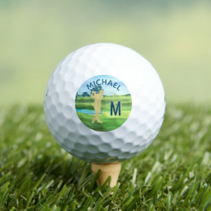 Custom Golfer Name 3-D Monogram    Golf Balls