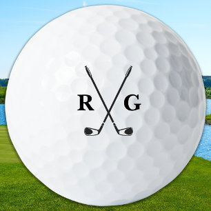 Custom Golfer Personalized 2 Monogram Initials Golf Balls